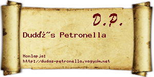 Dudás Petronella névjegykártya